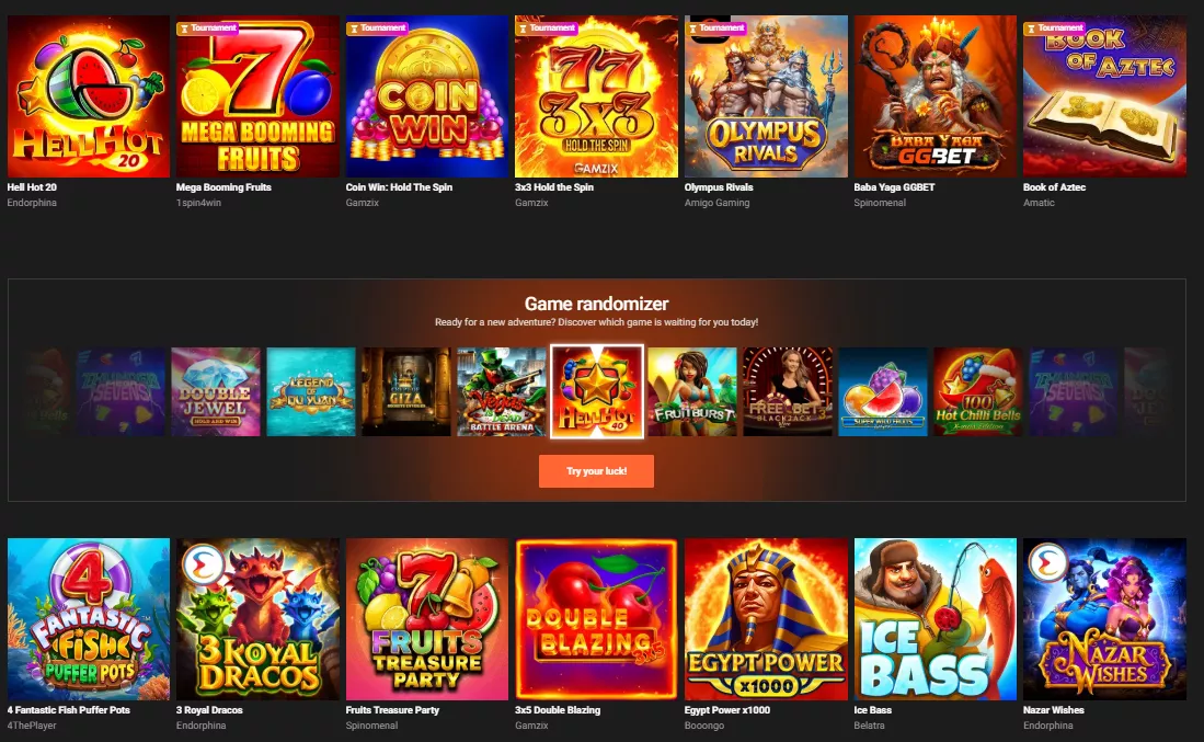 GGBet casino games